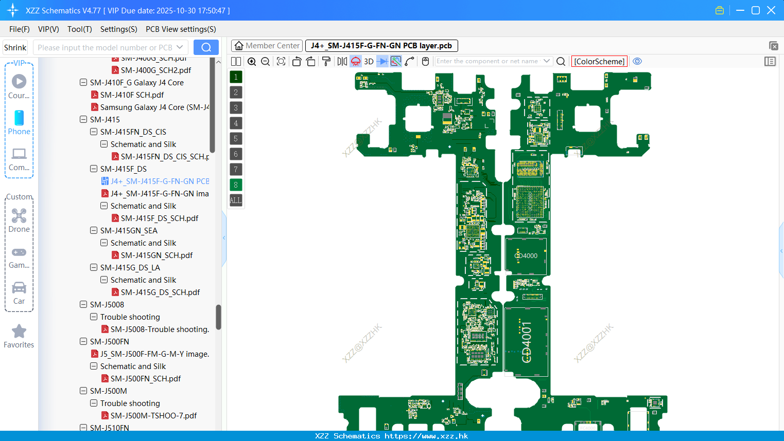 Samsung J4+_SM-J415F-G-FN-GN PCB Layer